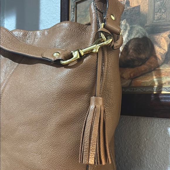 Coach Avery Tan Leather Hobo Bag with Gold Accents No. M1380-F23309 - Picture 3 of 12